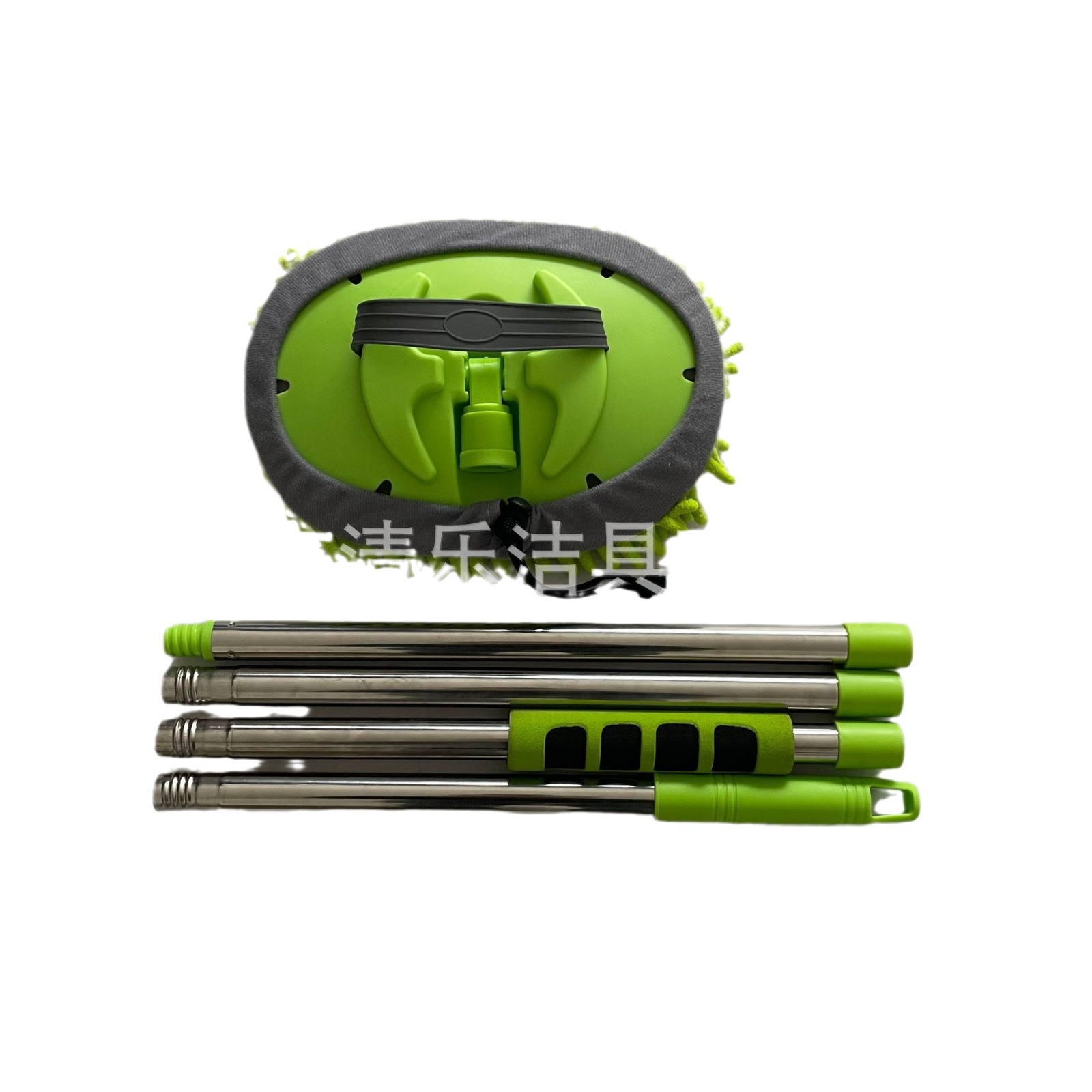 Amazon four-section stainless steel mop Rod chenille car cleaning brush car wash mop window scraper