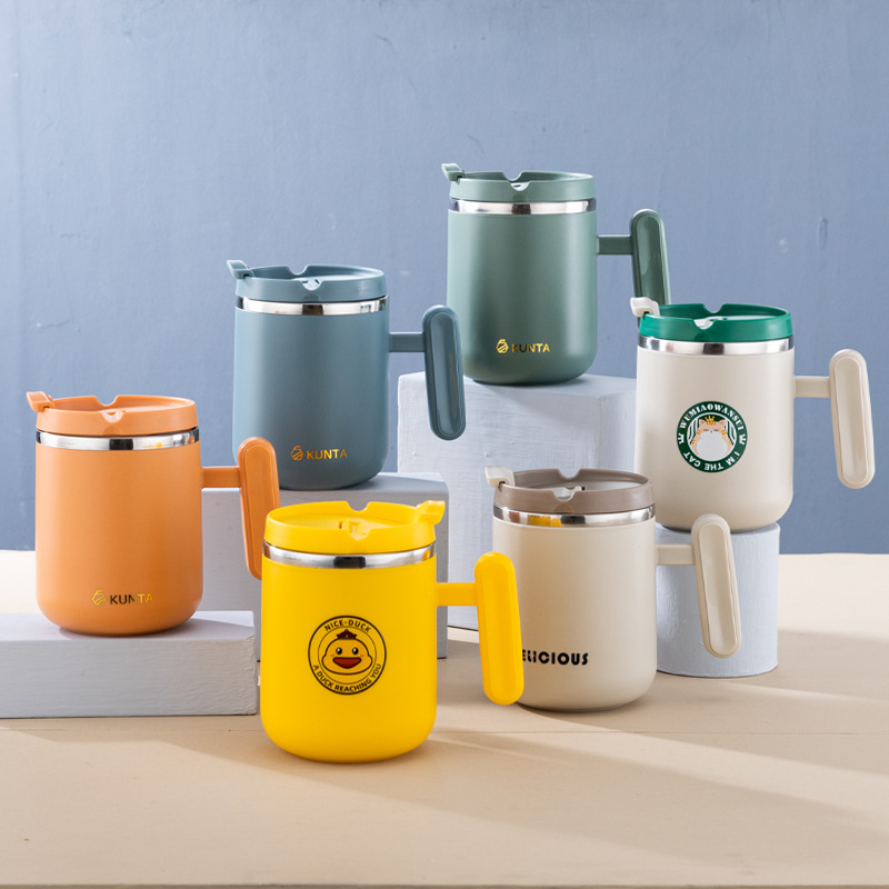 304 Stainless Steel Mug Double Layer ins Style Coffee Milk Mouth Cup Creative Japanese Style Water Cup Thermos Cup Gift