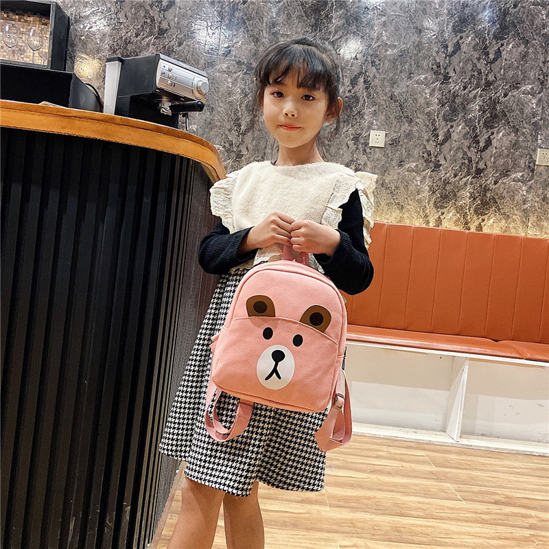Wholesale Cartoon Kindergarten School Bags 2-5 Years Old Male and Female Baby Cute Canvas Children's Backpack Early Education Small Backpack