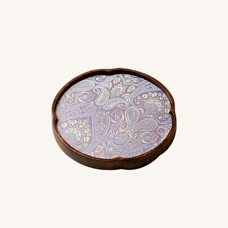 Walnut Wood Dry Tea Tray for Home Use, Chinese-Style Tea Set, Small Solid Wood Tea Tray, Tea Holder, Pot Holder, Dry Tea Tray