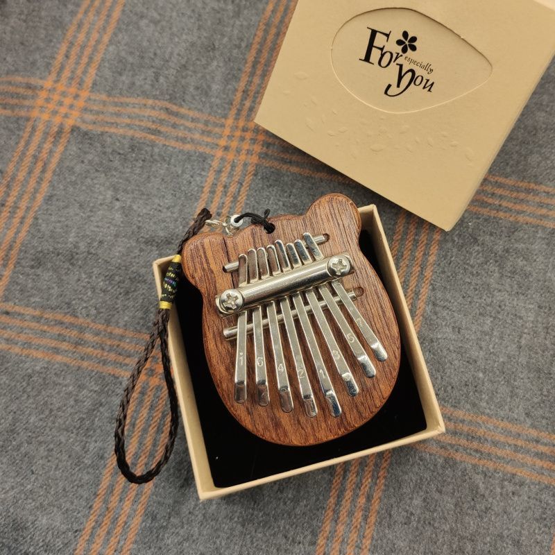 Mini 8-Tone Thumb Kalimba Instrument Crystal Beginner Gift Small Mini Popular Exquisite and Cute for Girls