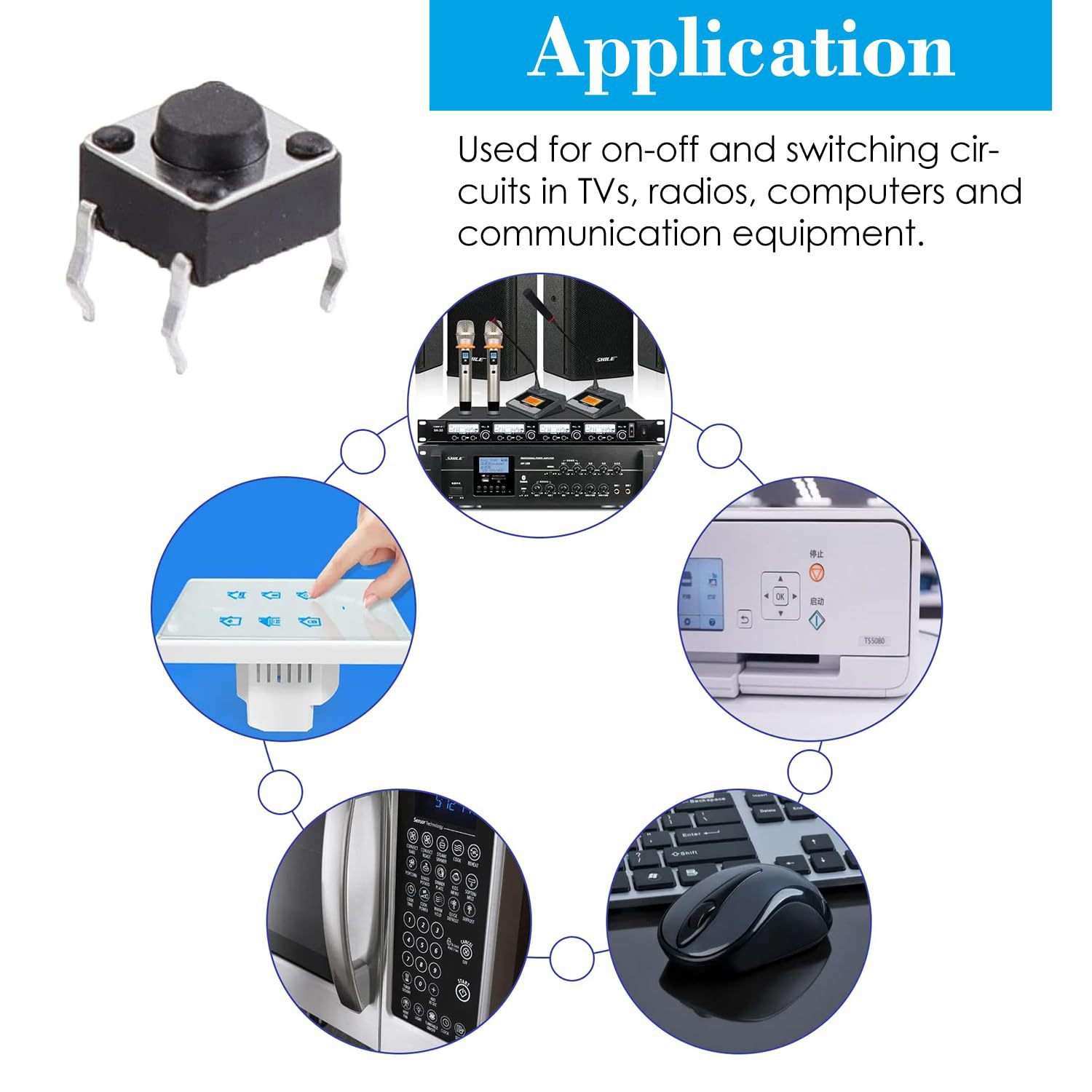 125 Stück Tactile Tactile Switches 25 Values ​​12V 50Ma 4P