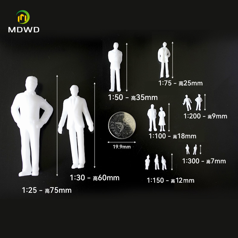 DIY Handmade Sand-table Building Model Material Miniature Field Landscape Mini Simulation Figure Doll White Little Man