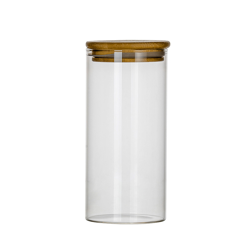 Household Grain Storage Jar Round Glass Storage Jar Tea Jar High Borosilicate Sealed Jar