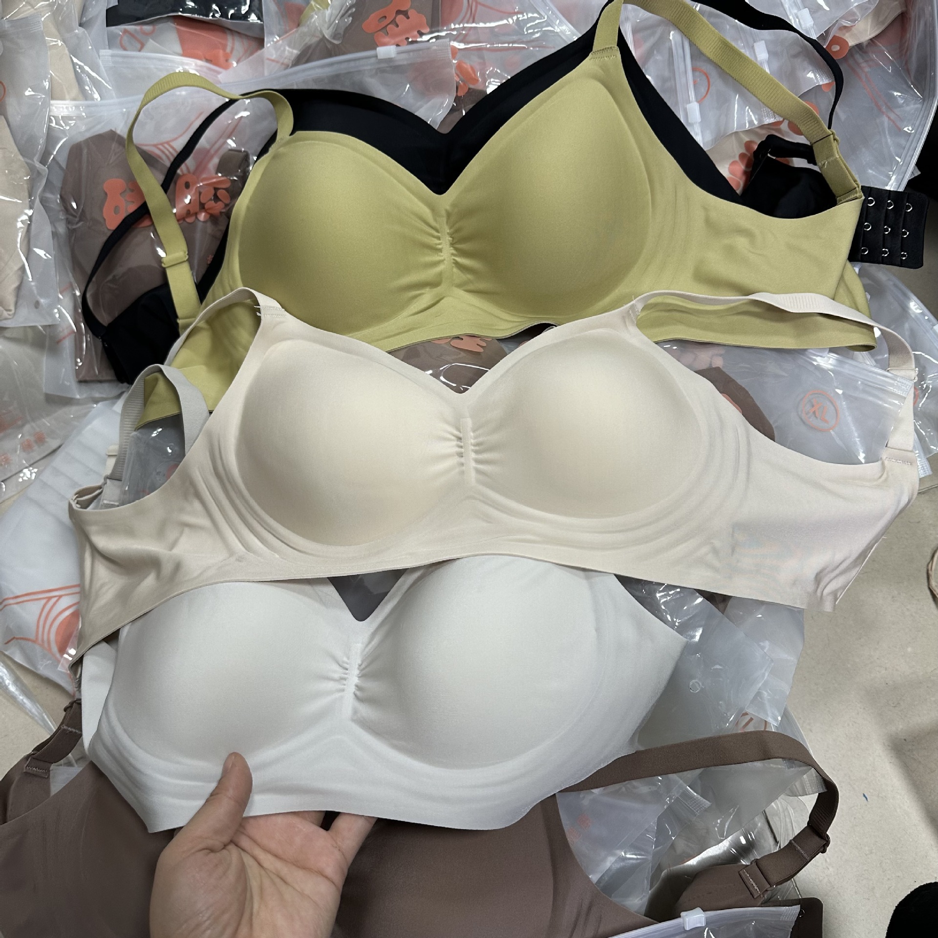 Выбрать цвет, выбрать размер, молочный латекс S-XXL, фиксированная чашка, латексное нижнее белье