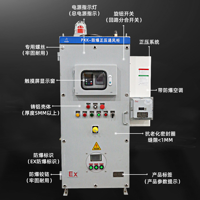 PXK explosion-proof positive pressure cabinet power distribution cabinet with air conditioning explosion-proof ventilation heat dissipation converter cabinet instrument box control cabinet PLC
