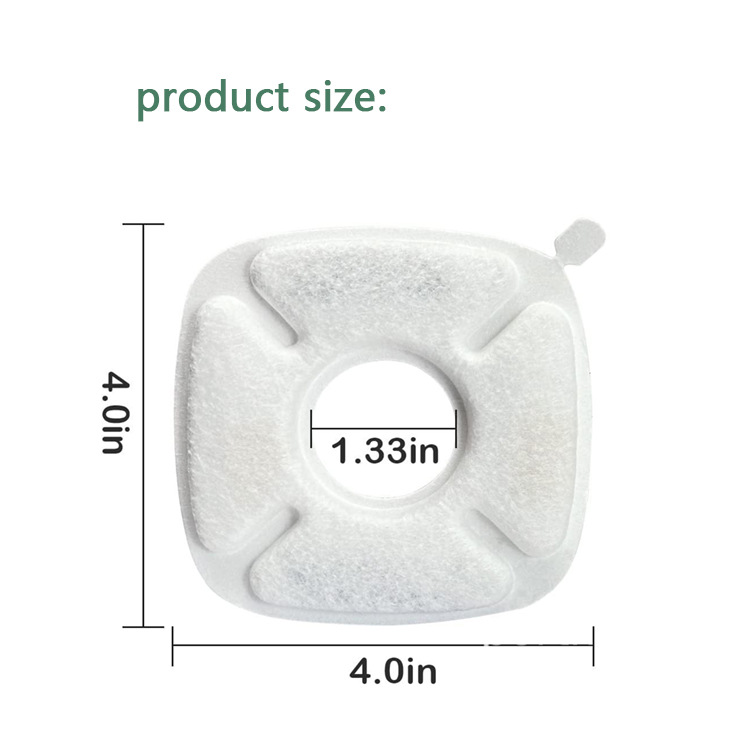 Amazon Square Pet Water Dispenser Filter Element Export Cat Fountain Activated Carbon Filter Cotton Can Be Customized