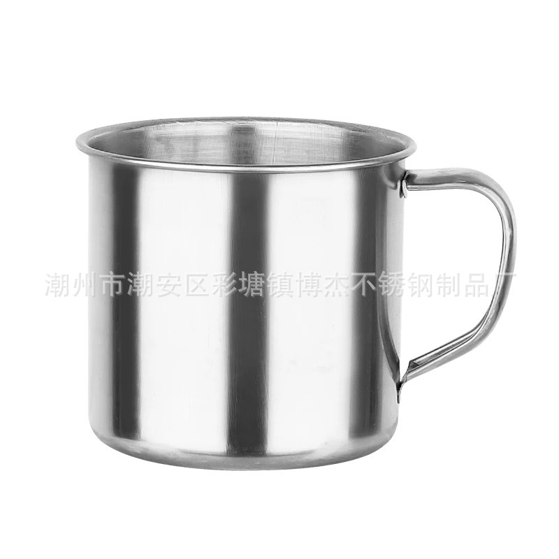 Factory direct 7cm stainless steel cup with handle Cup without lid small tea jar kindergarten with two yuan Shop Wholesale