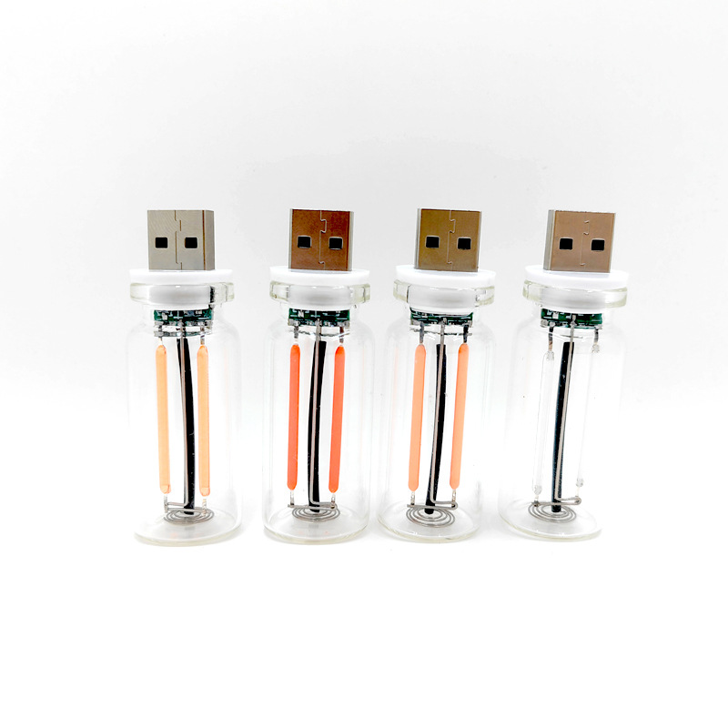 Cross-border new usb night light touch bedside car atmosphere light ceramic LED glass bottle romantic mini