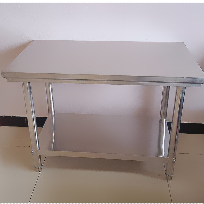Thickened Stainless Steel Workbench, Commercial Kitchen Workbench, 304 Hotel Cutting and Loading Table, Stainless Steel Table