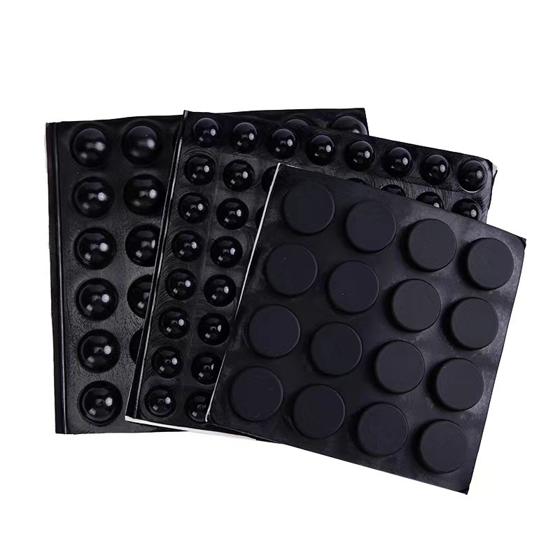 Spot black transparent silicone foot pad non-slip silicone gasket self-adhesive silicone anti-collision grain flat hemispherical silicone pad