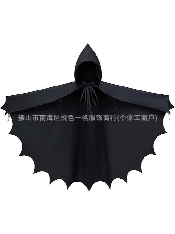 2024 Amazon New Bat Wings Cloak Robe Hooded Cloak Vampire Witch Costume Cosplay