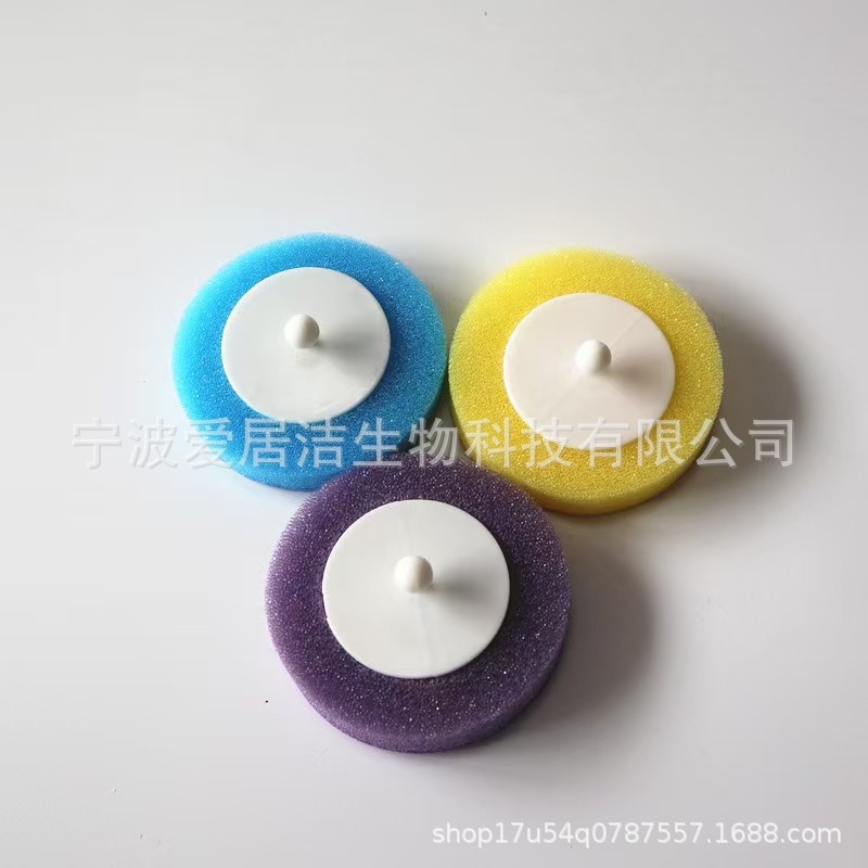 Household disposable toilet brush dissolving replacement head toilet cleaning brush toilet decontamination disposable sponge brush head