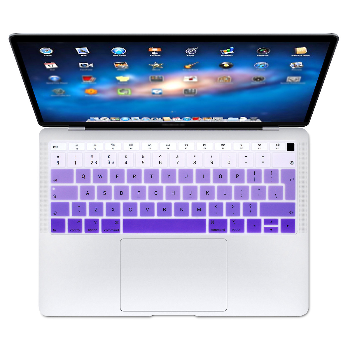 Suitable for Apple Notebook Keyboard Film Air European Version Multi-Color Gradient Keyboard Protective Film 13.3inch Pro Customized