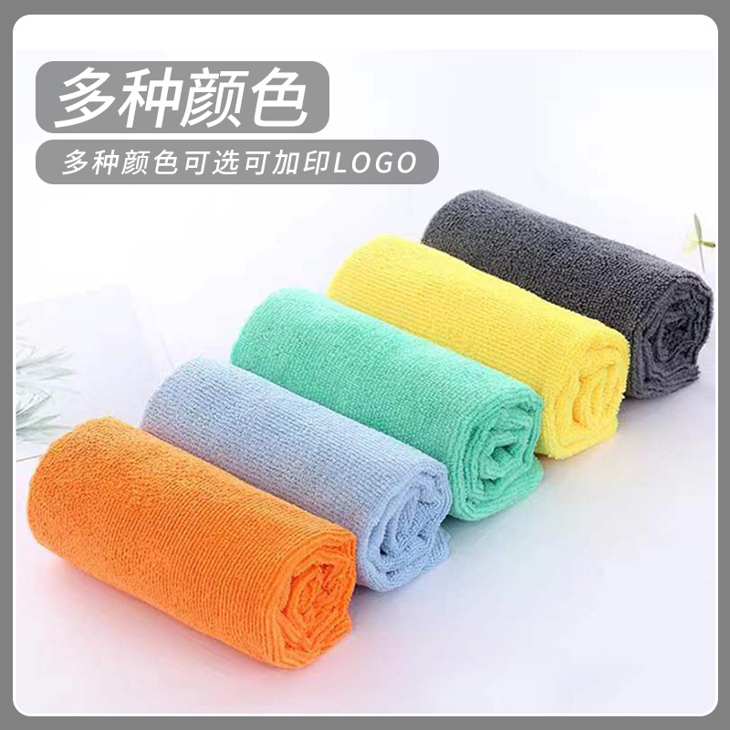 Polishing, Waxing, Crystal-Plated Towel, Hot-Cut Edge Warp Knitted Car Towel, Cleaning Car Wash Towel, Fine Fiber Small Square Towel