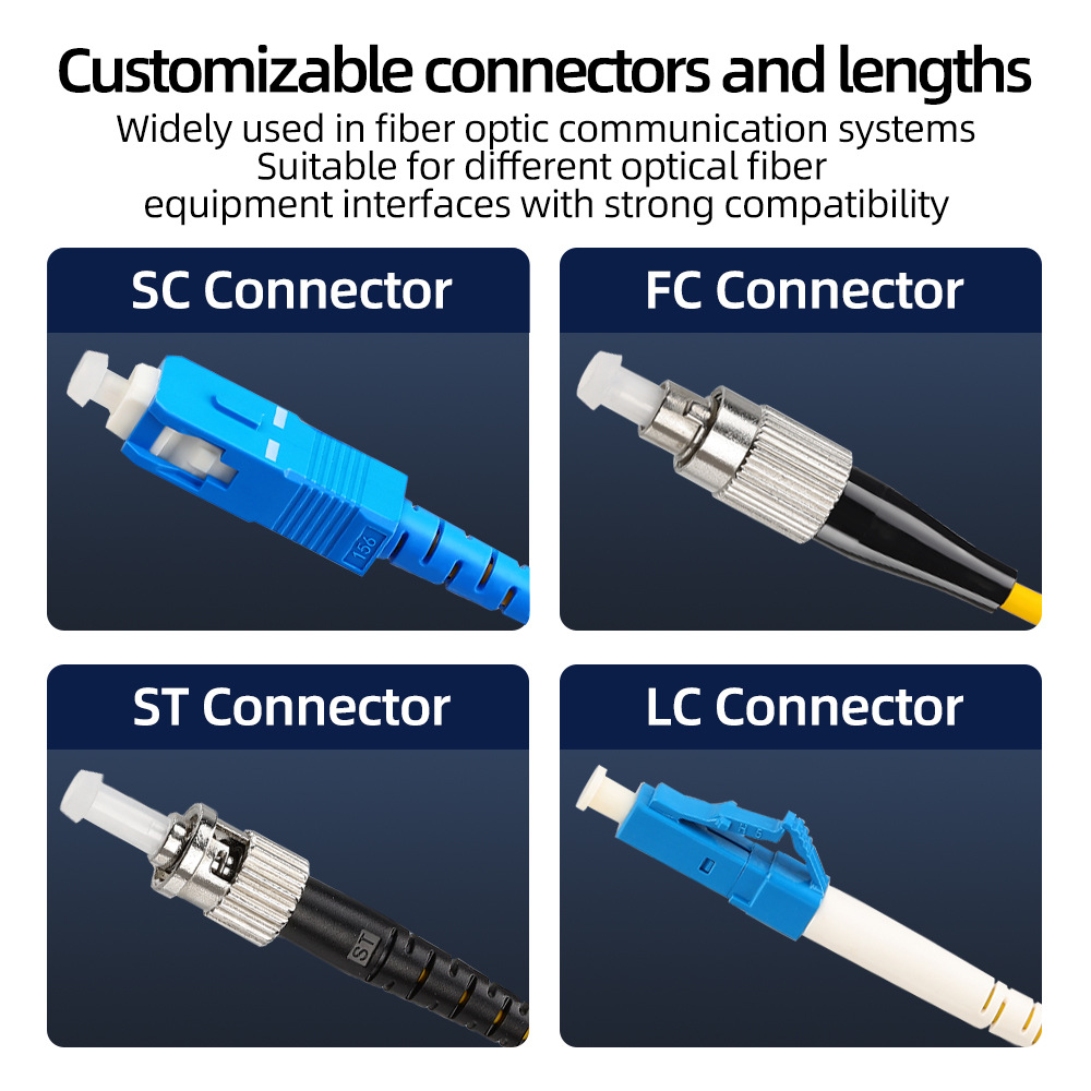 Engineering-Grade Telecommunication Fiber Optic Patch Cord Lszh Low-Smoke Halogen-Free Single-Mode Single-Core Pigtail Fiber Optic Cable Sc/Lc/Fc