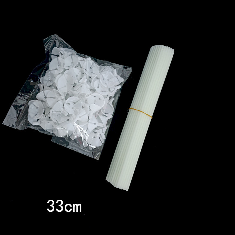 33cm White Balloon Rod Latex Balloon Tow Rod Balloon Fixed Hand Tow Rod Balloon Transparent Rod