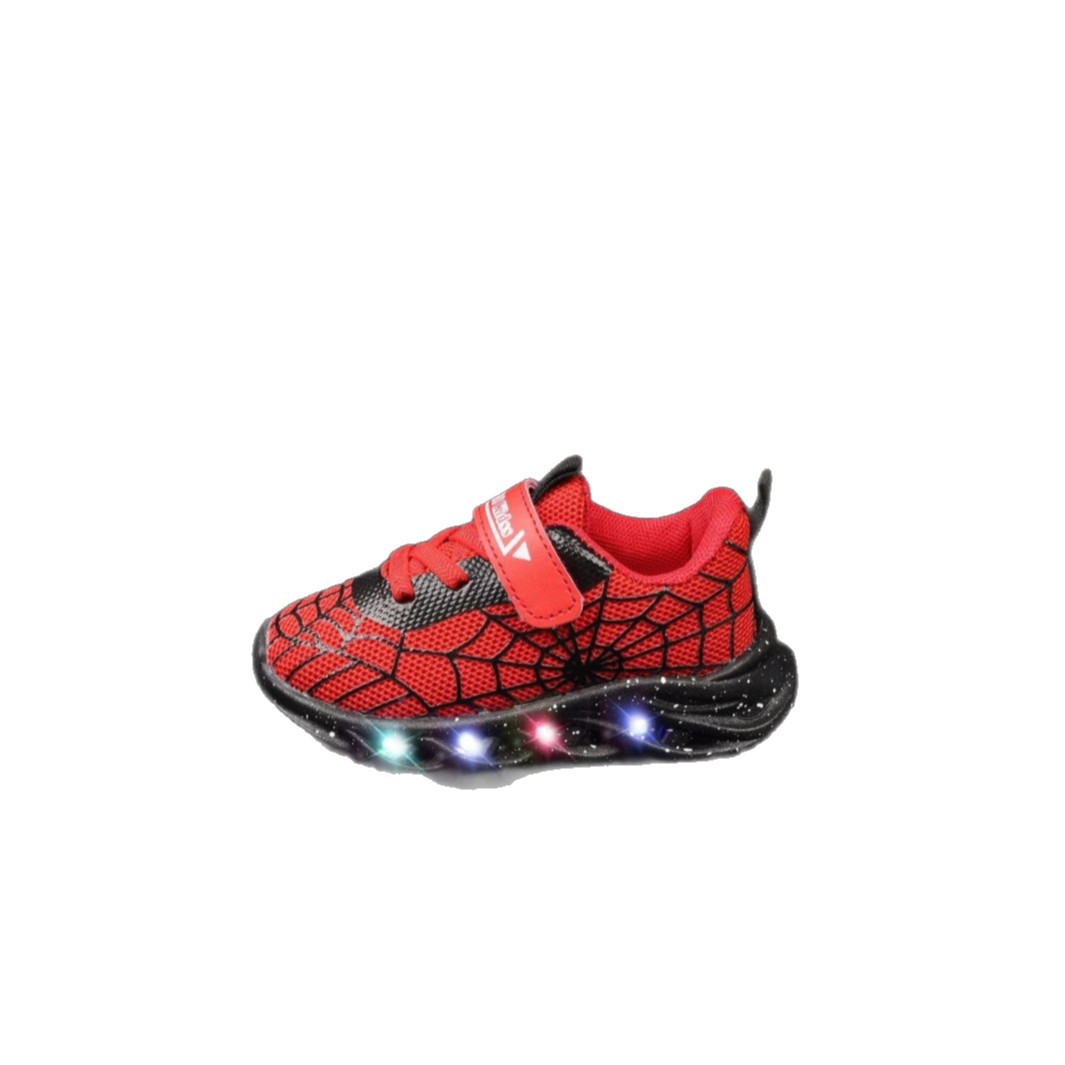 2025 Spider Web Children's Sports Shoes Breathable Fashion Casual Shoes Baby Led Light Shoes Dad Shoes