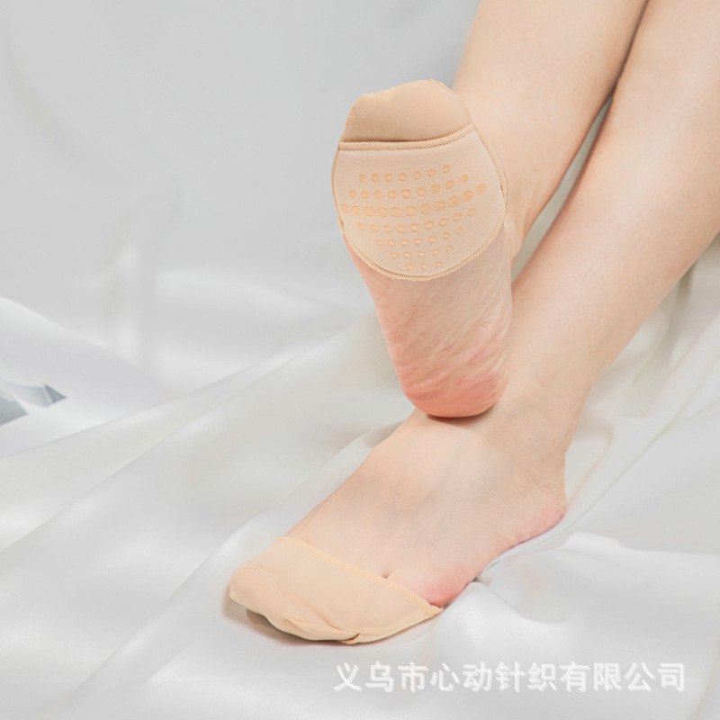 Ice Silk Shallow Forefoot Socks, Sandal Socks, Non-Slip, Anti-Chafing, Ultra-Invisible Forefoot Pads for Women, Half-Foot Pads