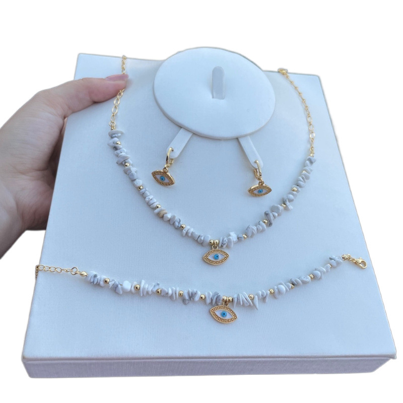 Internet Celebrant Chanel Style Full Diamond Necklace Three-piece Set Exquisite Fashion Chic Suitable for Any Occasion
