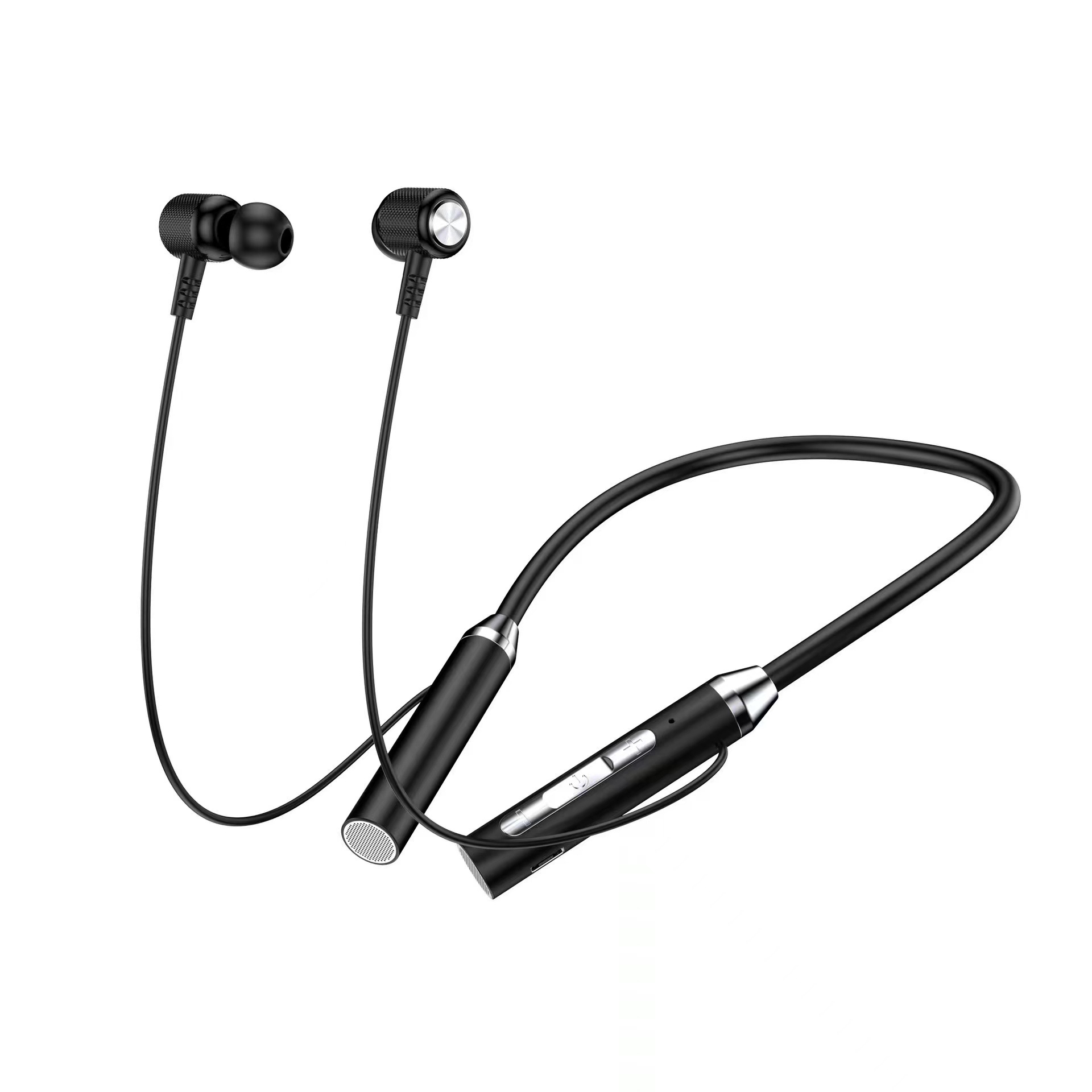 Explosive sports neck-hanging Bluetooth headset wireless binaural in-ear long endurance noise reduction headset mobile phone universal