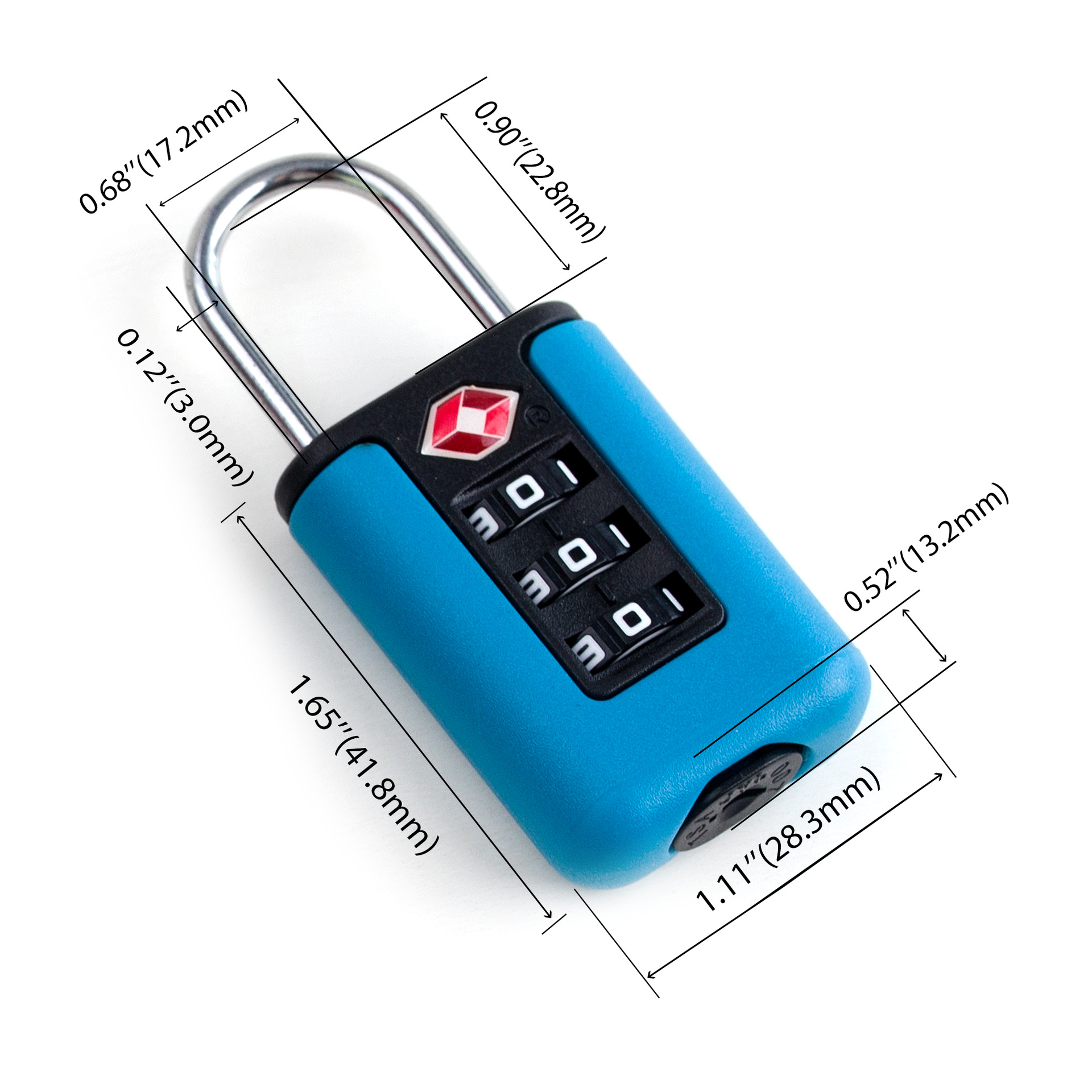 Tsa007 Customs Lock Abs Lightweight Lock Body Baggage Gym Locker Combination Padlock 04St