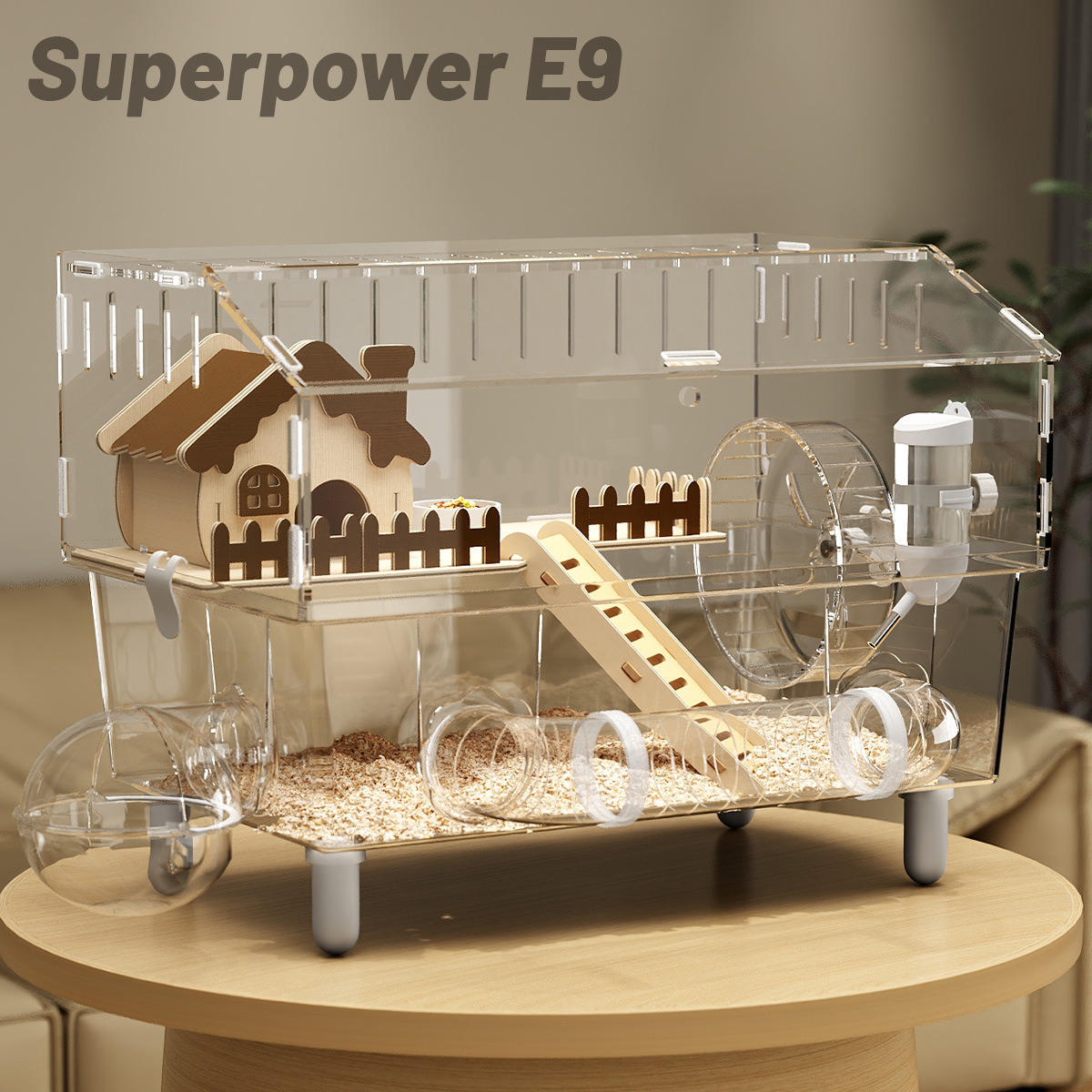 Hamster Cage Acrylic Transparent Cheap Large Golden Bear Luxury Villa Space Anti-Gnawing Breeding Cage