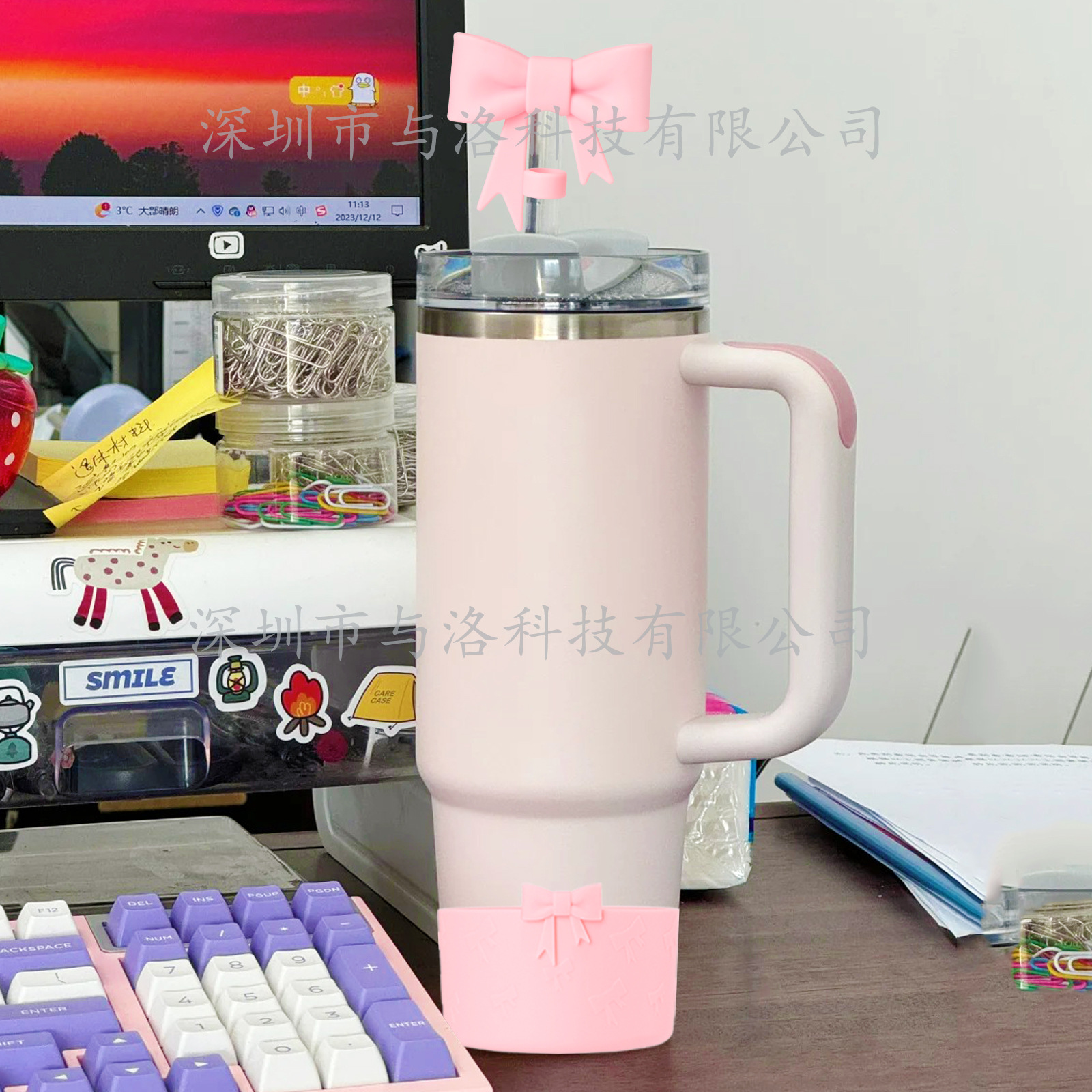 Bow 7.5Cm/12-40Oz Universal Cup Cover Cross-Border New Silicone Cup Cover Non-Slip Insulated Cup Cover Base