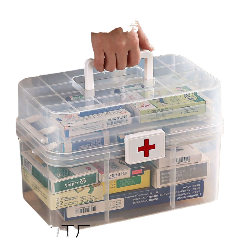 Medicine box multi-layer medicine box household large capacity full set of emergency medical drugs storage through wholesale
