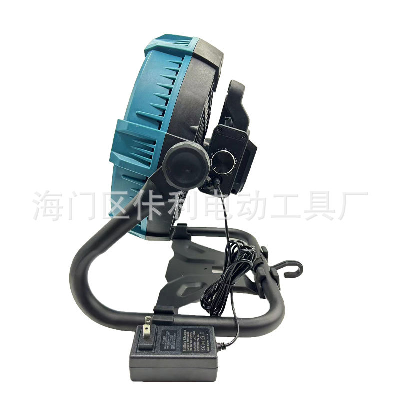 Lithium-Ion Electric Fan, Dual-Use Ac and Dc 12inch Lying Fan, Home Camping Style Desktop, Industrial Charging, Powerful Factory Site