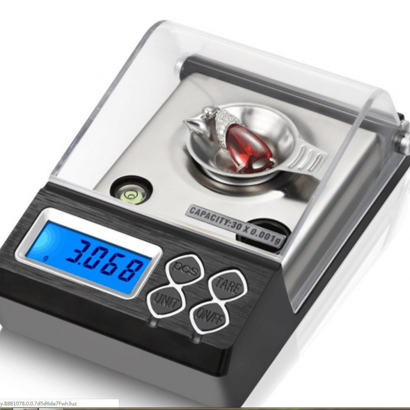 Портативные электронные весы 50G/0.001G для ювелирных изделий и аксессуаров