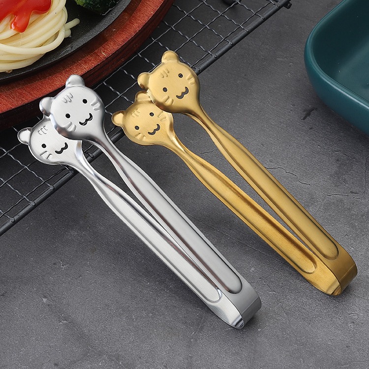 Зажим для сахара в форме кошки из нержавеющей стали, зажим для кофе, зажим для продуктов, зажим для хлеба, подарок, щипцы для еды