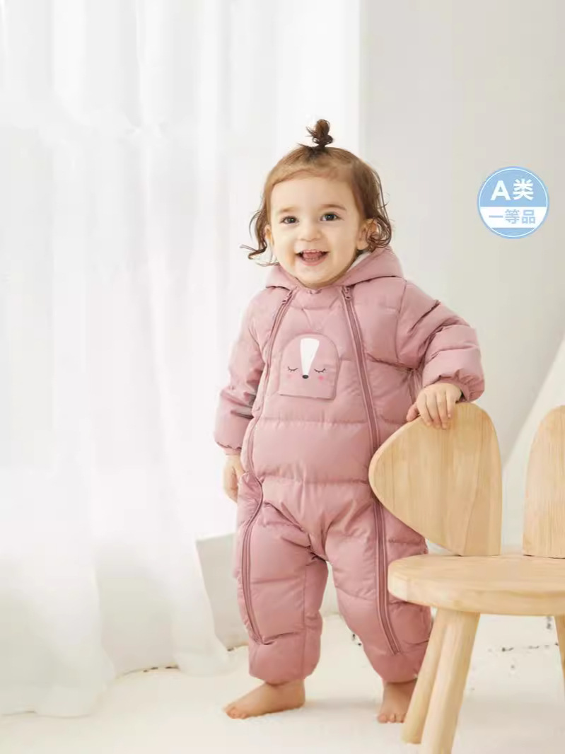 Новая зимняя куртка для младенцев, утепленная одежда для ползания