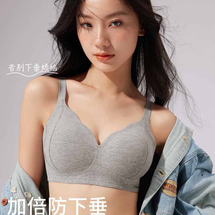 Underwear Women's Big Chest Shown Small Landing Push-up Anti-sagging 2024 Explosive Red Benmingnian Bra