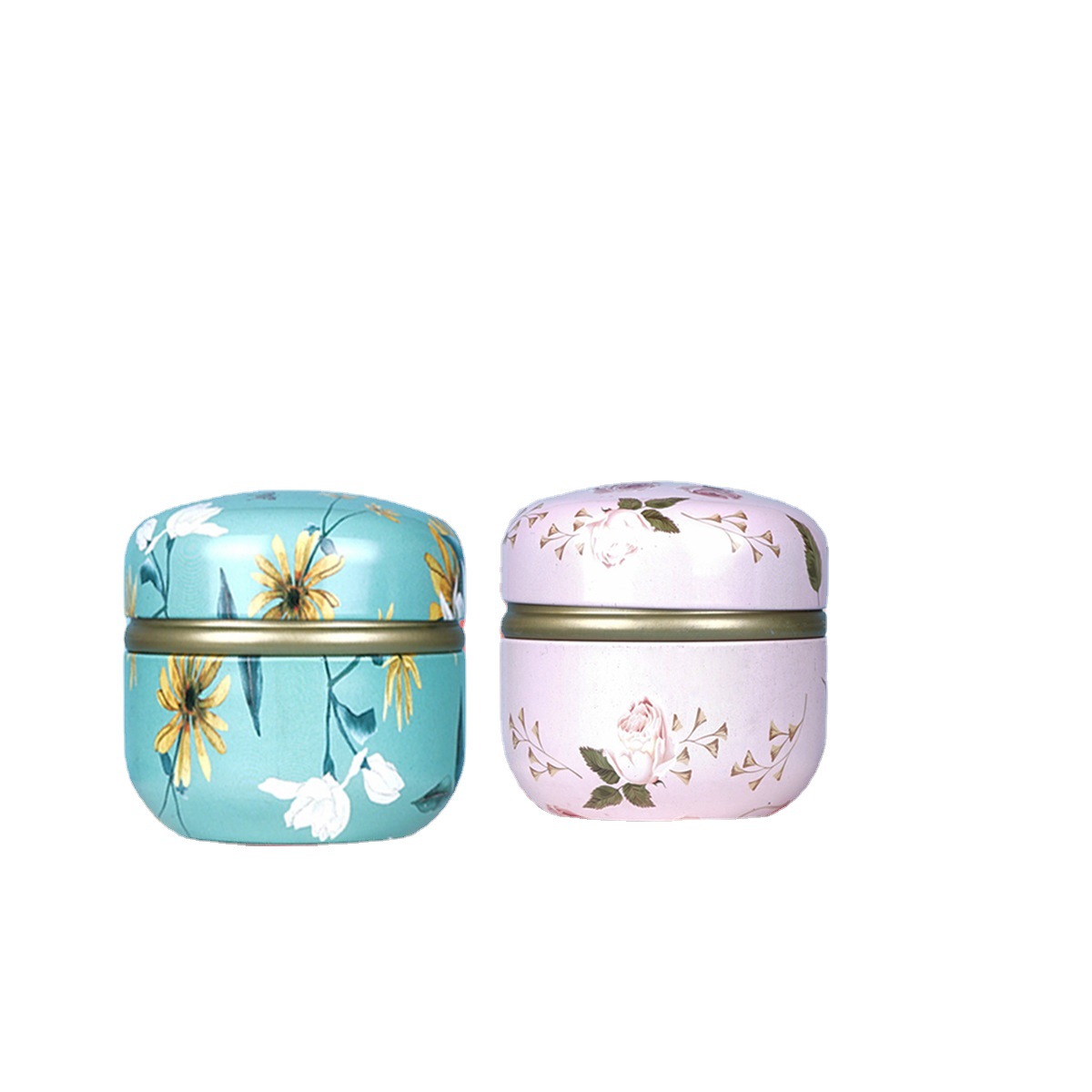 New 50g Scented Tea Apple Can Tin Can Tea Can Sealed Japanese Style Tea Can Candy Can Green Tea Metal Can