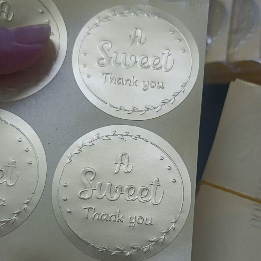 Горячие продажи самоклеящихся наклеек, матовое золото, матовый серебристый, тиснение