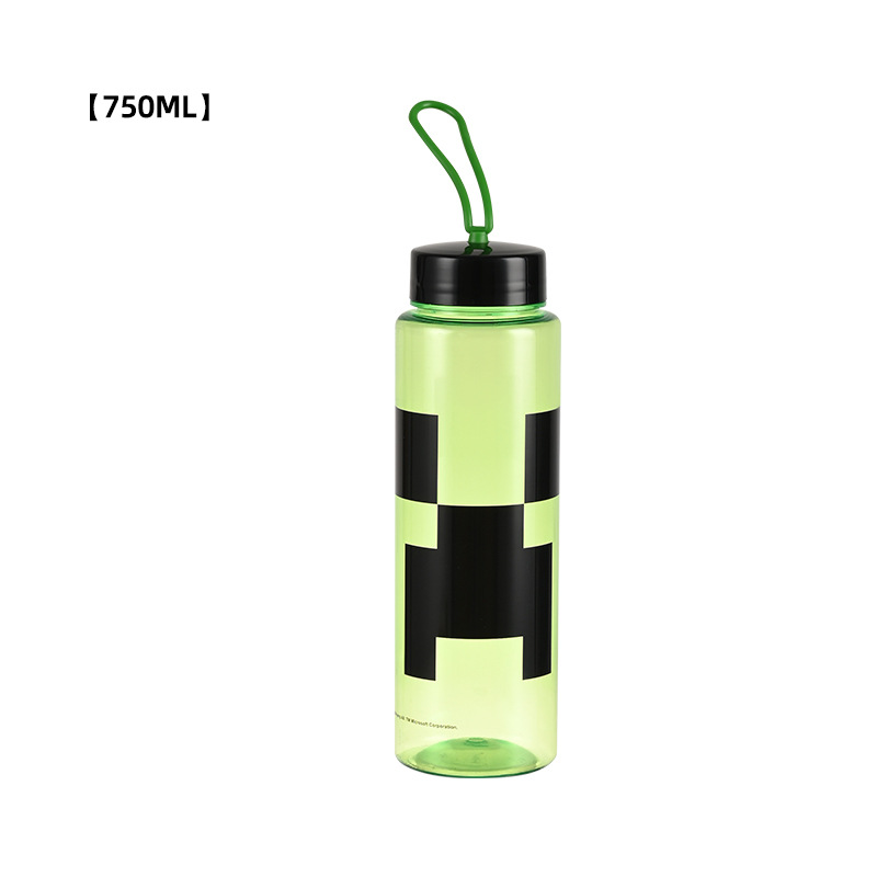 Cross-border large-capacity creative plastic cup pet juice milk tea cup sports water cup with rope milk beverage bottle