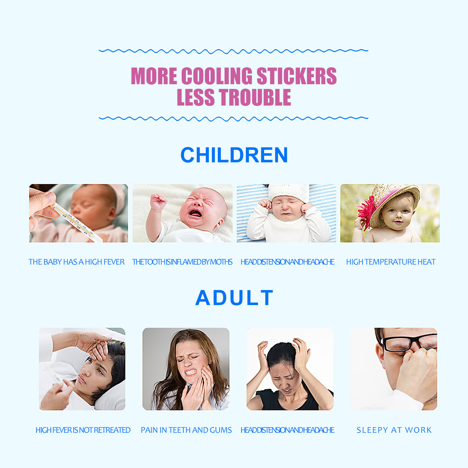 South Moon refreshing refreshing cooling paste refreshing hydrogel cartoon ice paste fast cooling paste