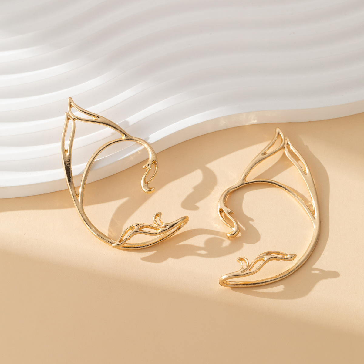 European and American Cross-border Earrings Personalized All-match Simple Elf Ear Hanging Ear Clip Amazon Hot Ear Clip for Women