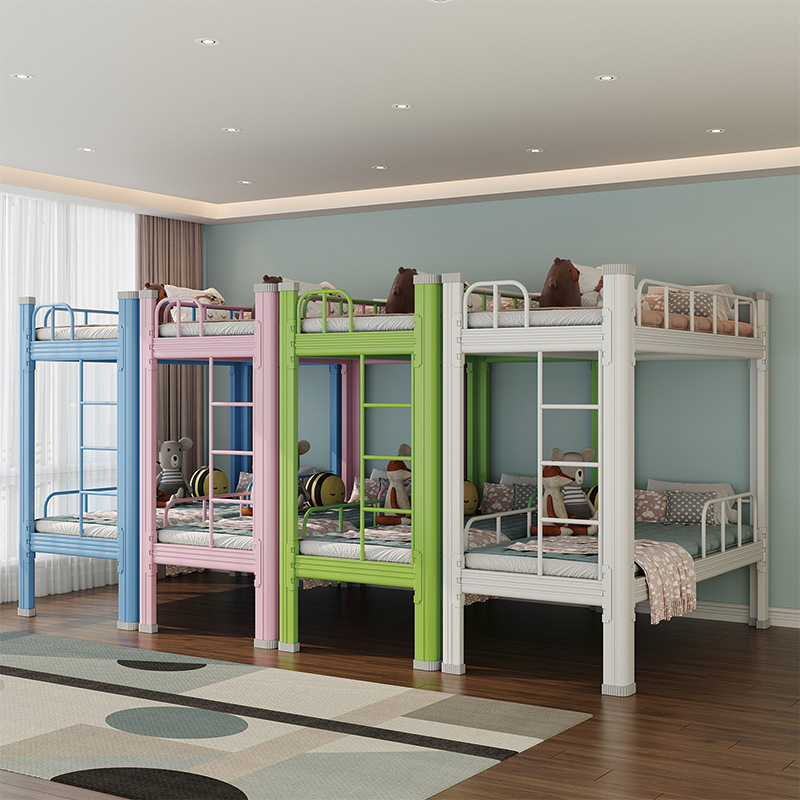 Nursery Bunk Beds, Kindergarten High and Low Beds, Primary School Dormitory Iron Frame Beds, Boys and Girls Bunk Beds, Nap Bed Factory