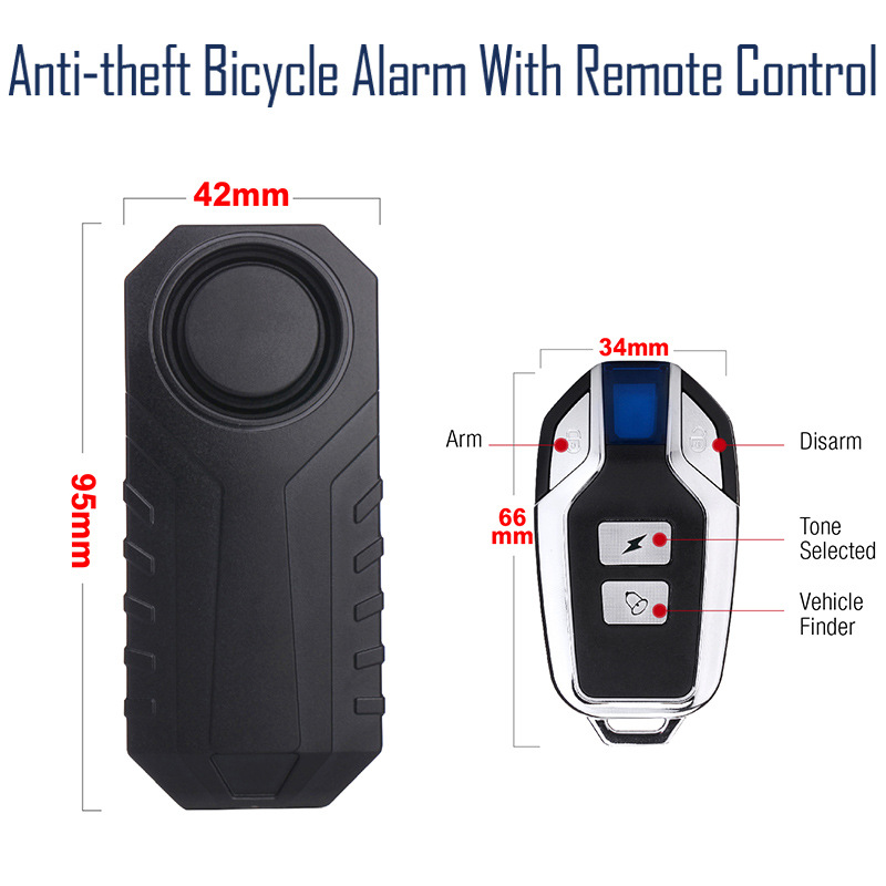 Cross-border wholesale bicycle electric vehicle vibration alarm wireless remote control anti-theft device displacement sensor SF22R