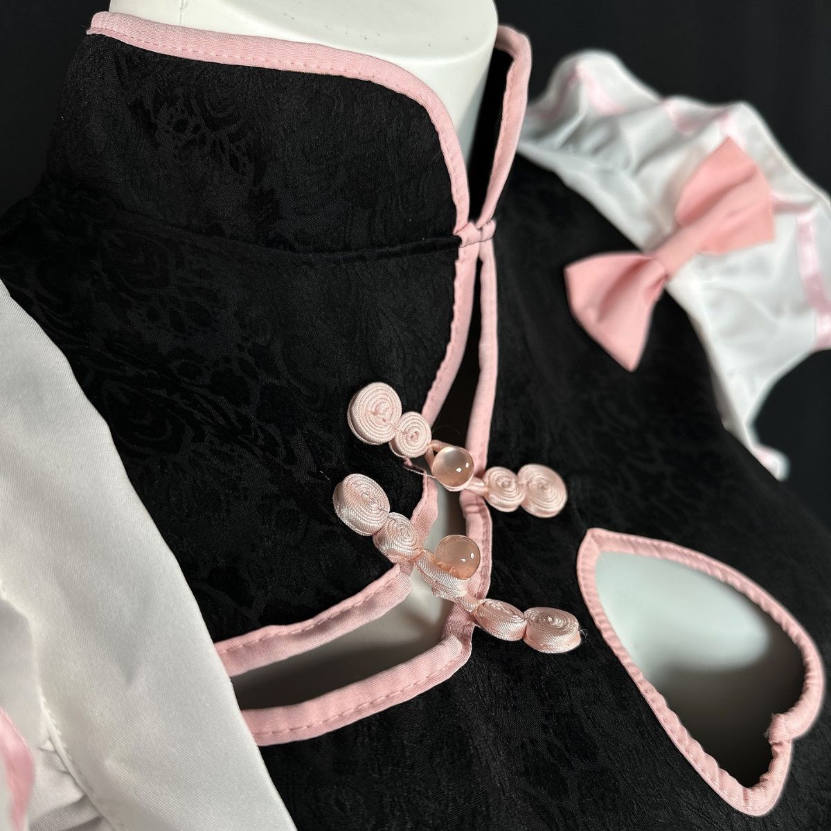 Hot Rabbit COS secondary Japanese maid suit Lolita hollow Chinese cheongsam uniform sexy dress