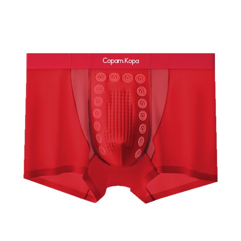 Ice silk underwear men's seamless boxer pants antibacterial crotch sports breathable men's shorts head thin 2025 new