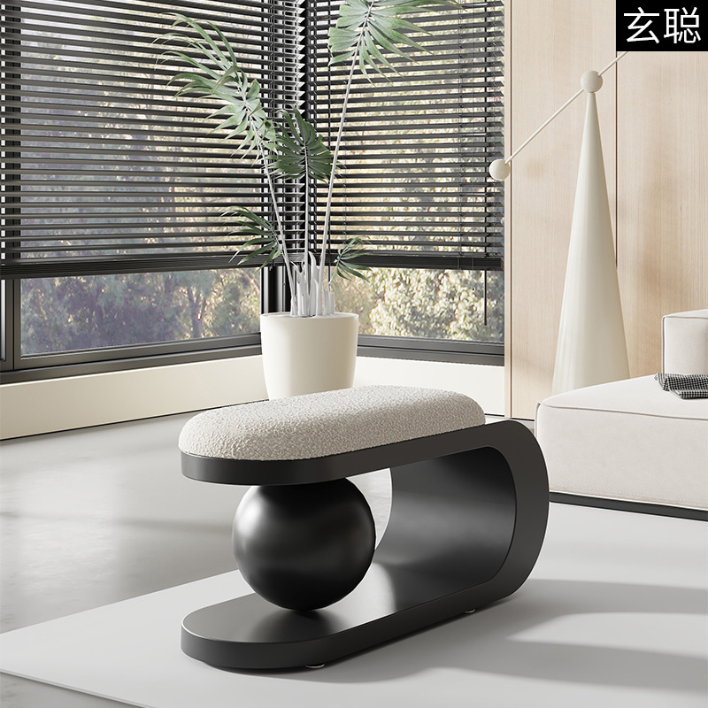 Nordic Household Shoe Changing Stool Living Room Bench Light Luxury Sofa Bench Bedroom Simple Bed End Stool Designer Art