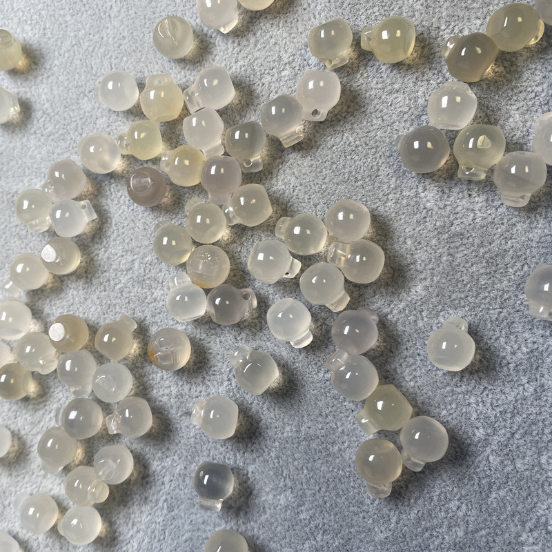 Кулон из агата ледяного халцедона с Мадагаскара маленькое яблоко висячий свитер цепочка кулон