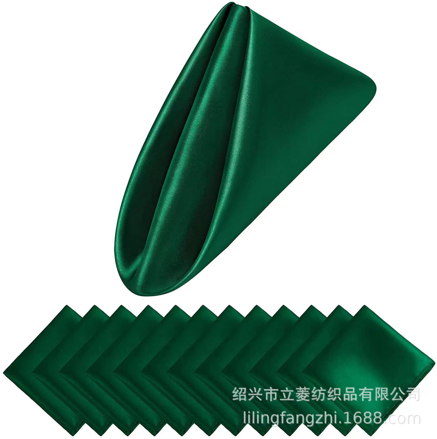 Cross-border Amazon e-commerce high-end hotel restaurant napkin cloth high-density lock satin satin placemat cloth wholesale