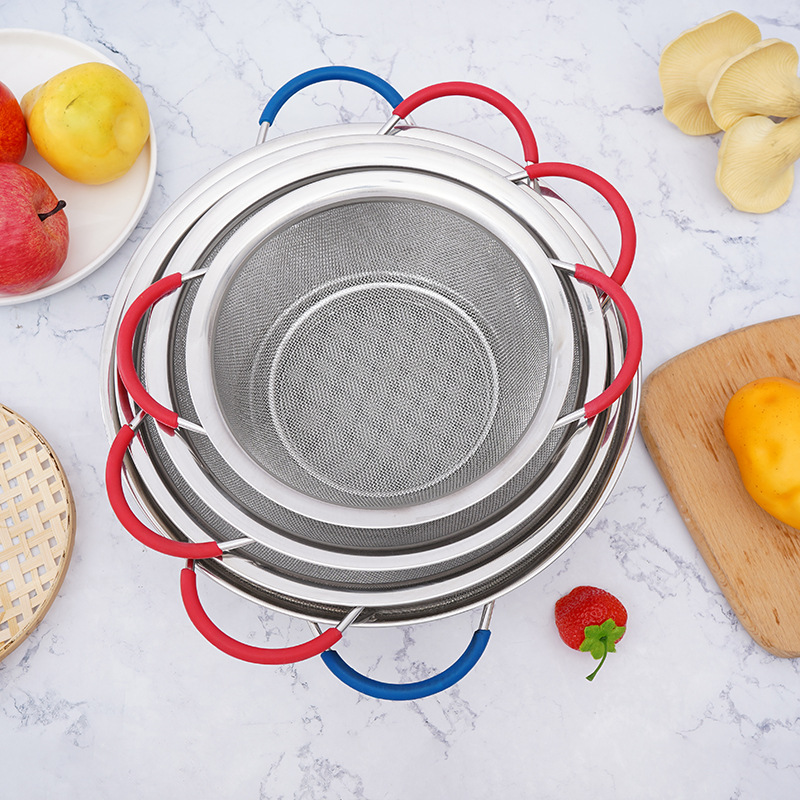 Прямые поставки с завода резиновая двусторонняя дренажная корзина из нержавеющей стали для фруктов и овощей