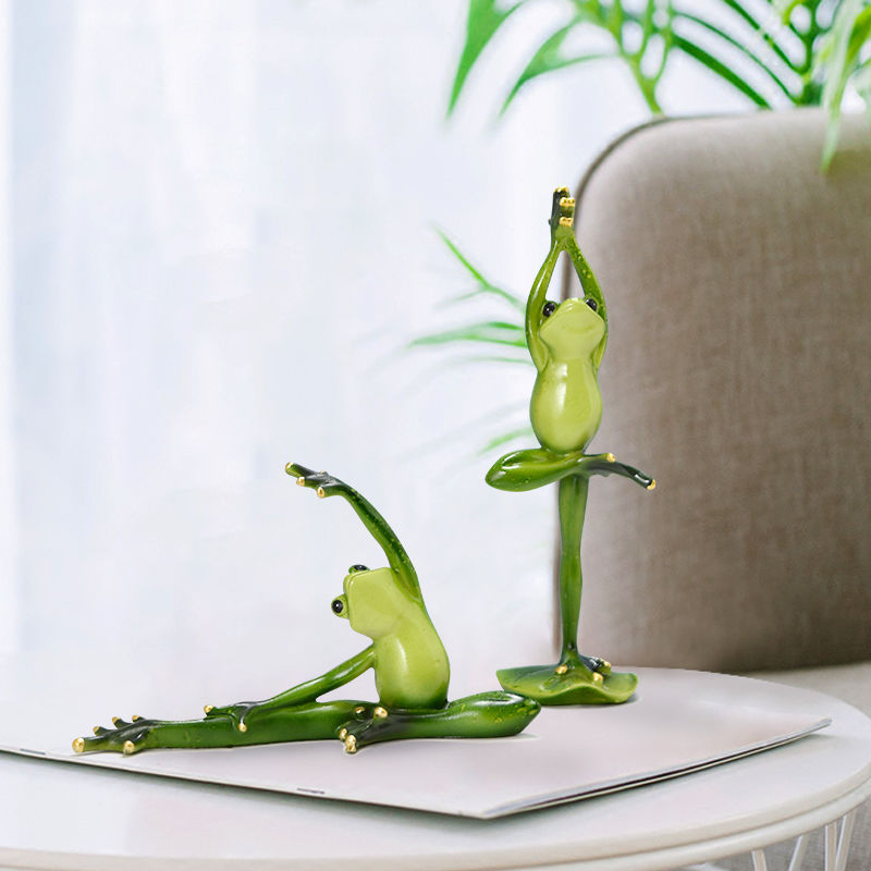 Birthday Gift Yoga Frog Ornaments Bedroom Study Living Room Desktop Entrance Tv Cabinet Wine Cabinet Decoration Yanqi