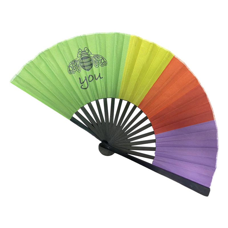 Customized Ancient Style Folding Fan, Dance Fan, Bar Disco Fan, Han Dynasty Fan, Men's and Women's Bamboo Fan, Craft Fan with Logo Printing Wholesale
