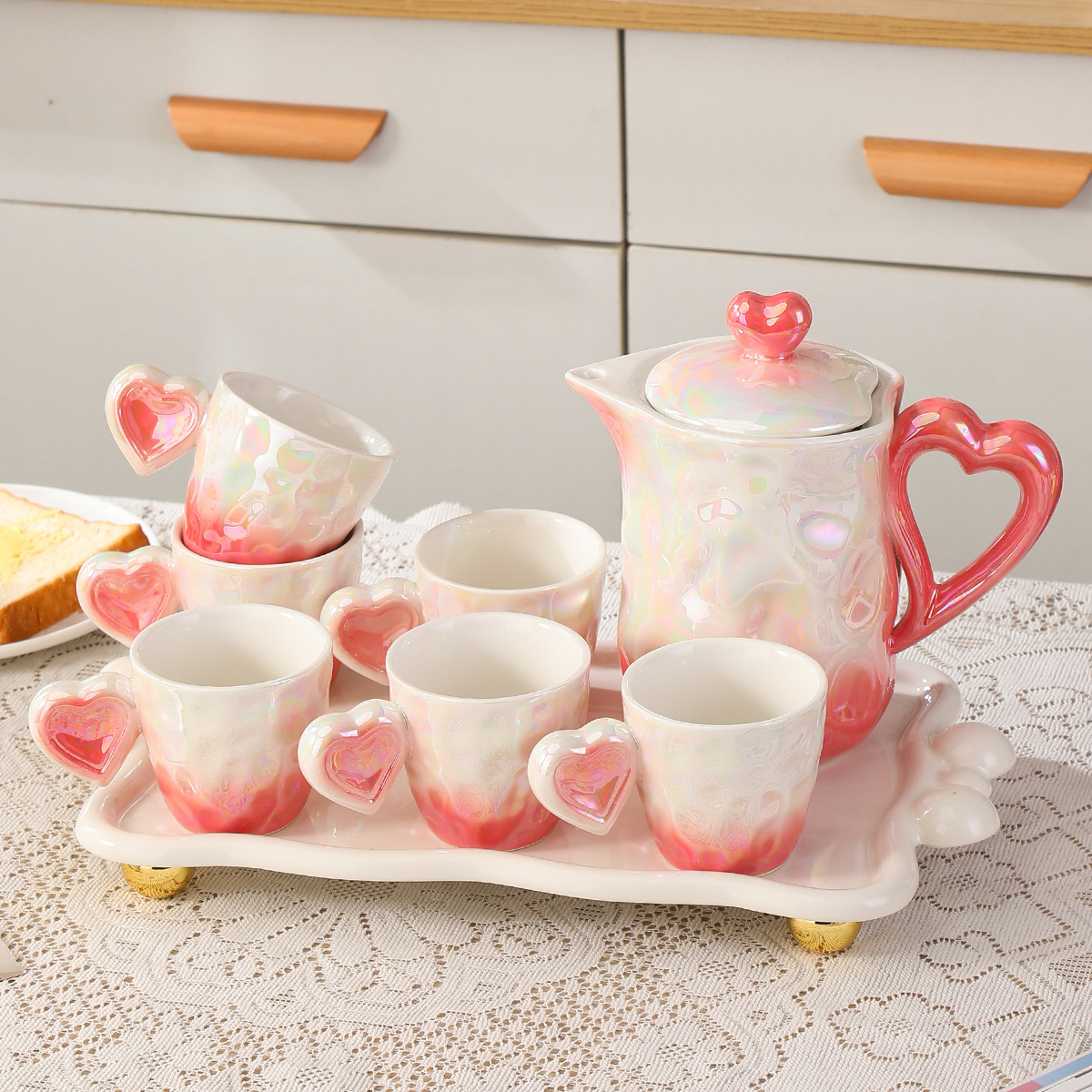 Креативный керамический набор, чайный набор для новобрачных, подарок для девушки